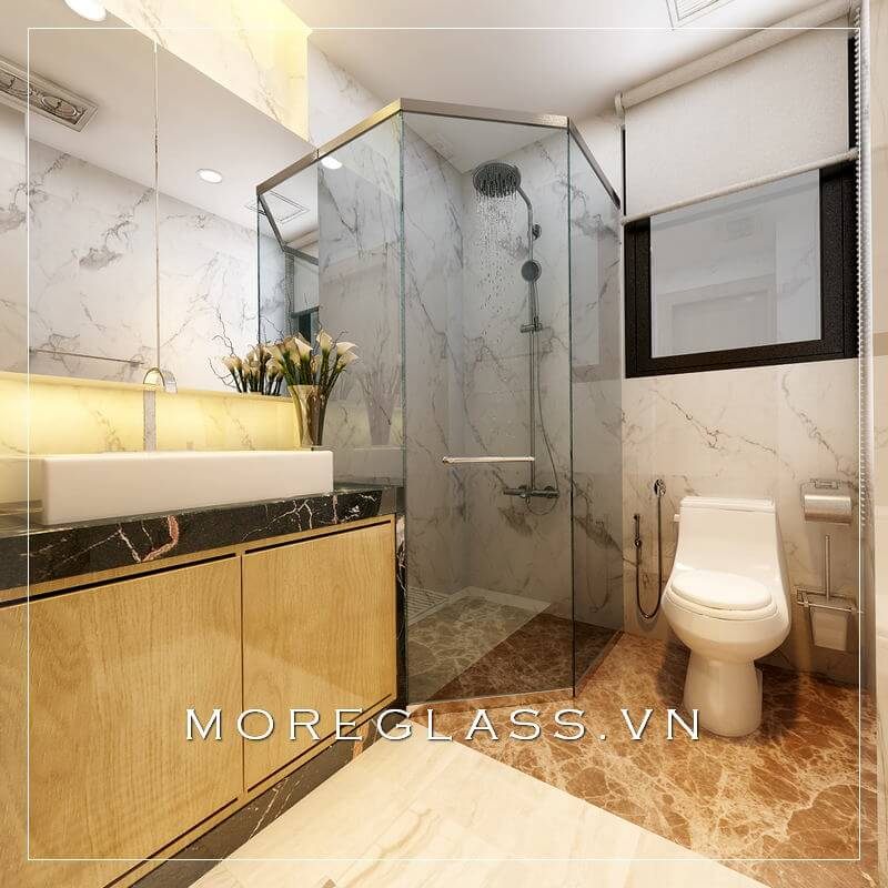 thiết kế phòng tắm kính đẹp